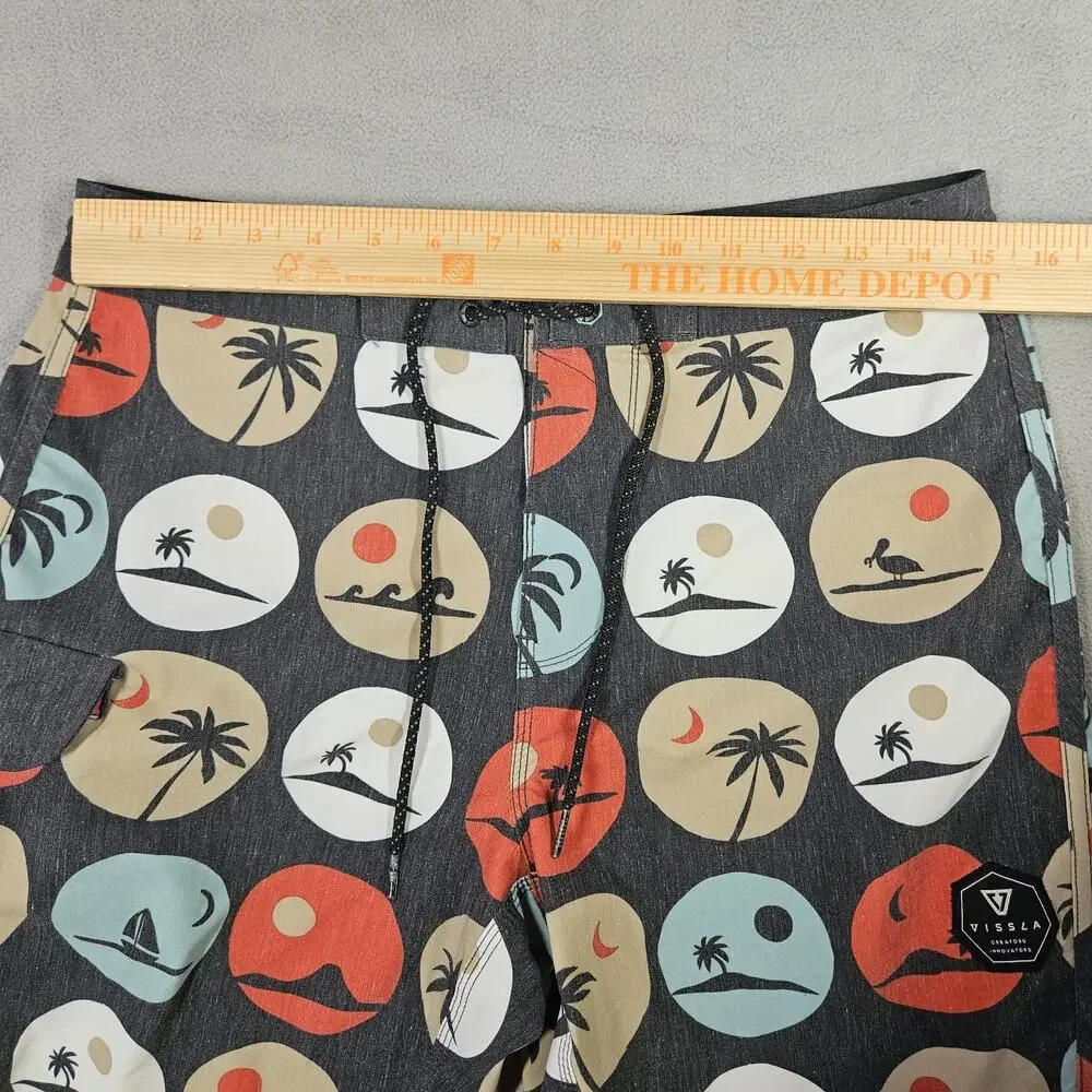 Vissla Board Shorts Mens 30 Upcycle Palm Tropical Trunks‎ Stretch Surf Hoffman